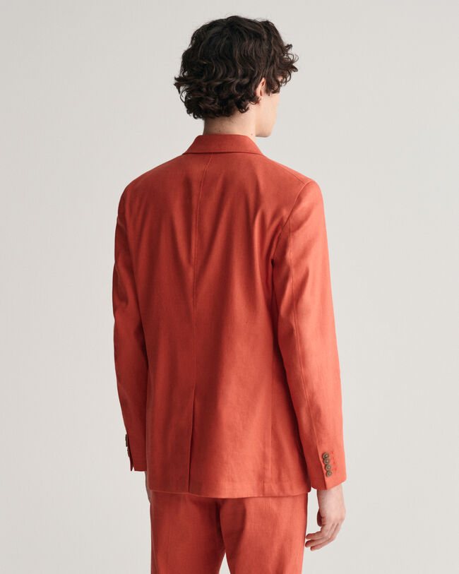 Americana de traje en algod&oacute;n y lino