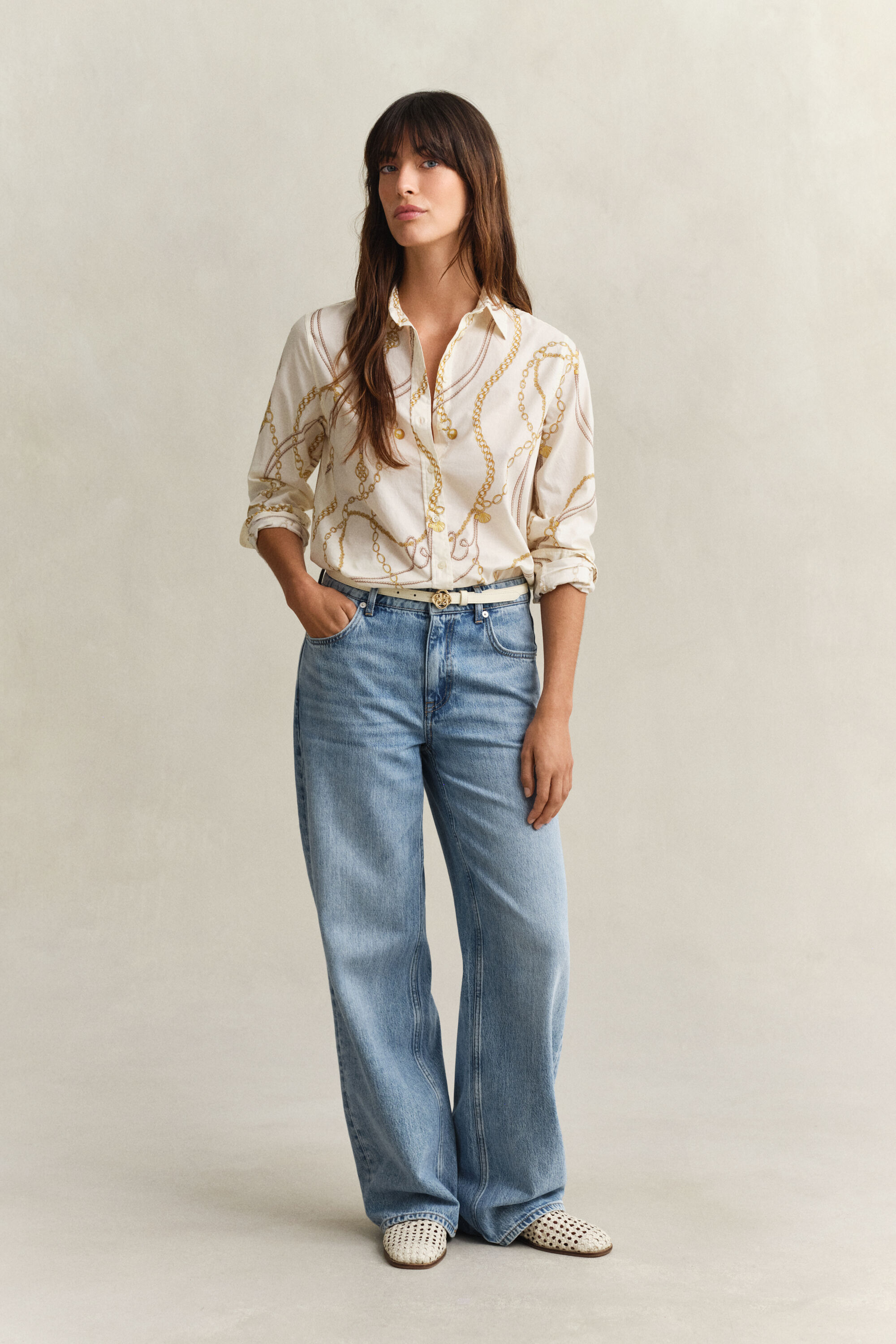 Camisa de gasa de algodón