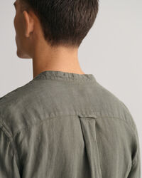 Camisa Regular Fit de lino te&ntilde;ido en prenda