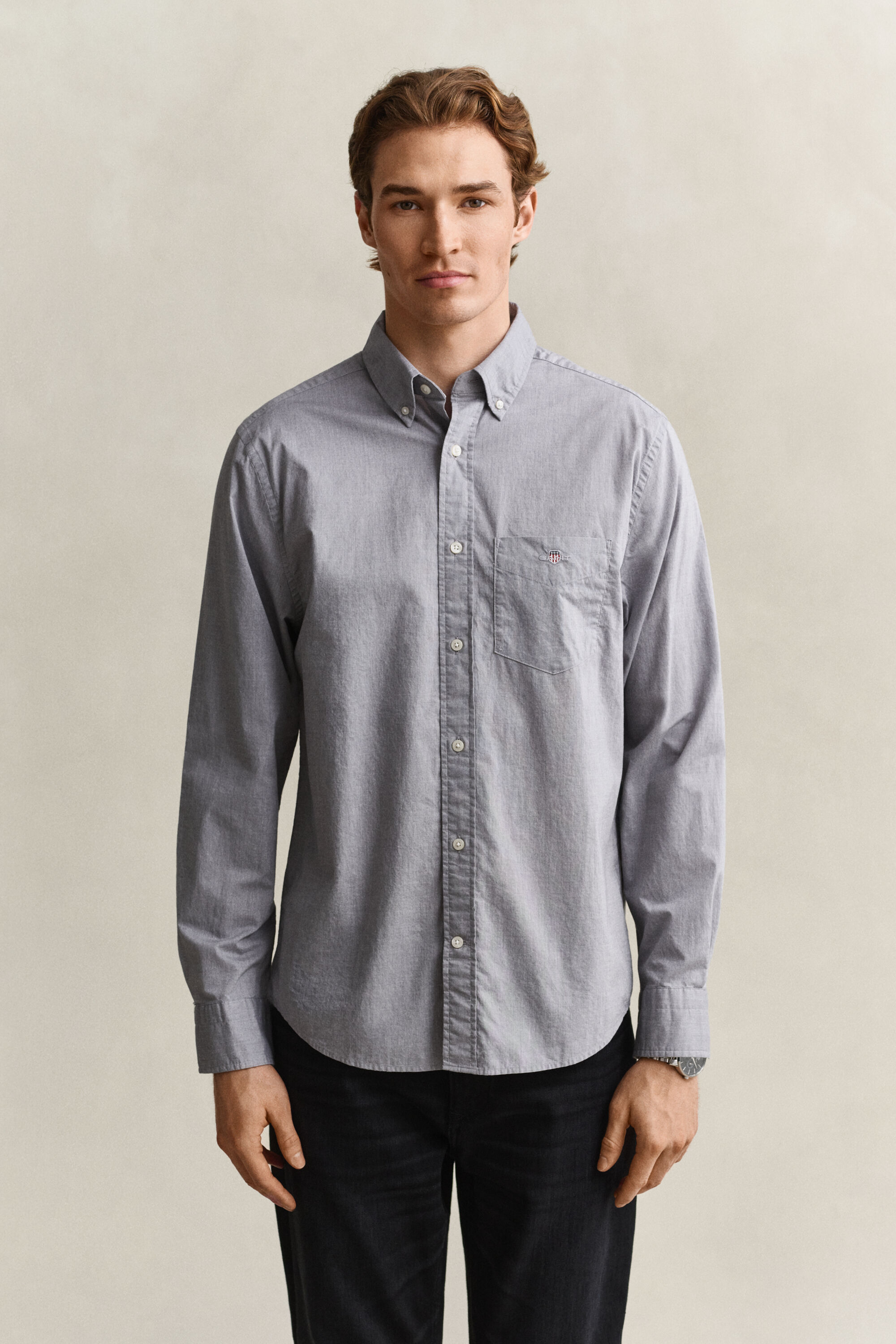 Camisa Regular Fit clásica de popelina