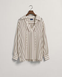 Blusa de rayas con cuello de pico