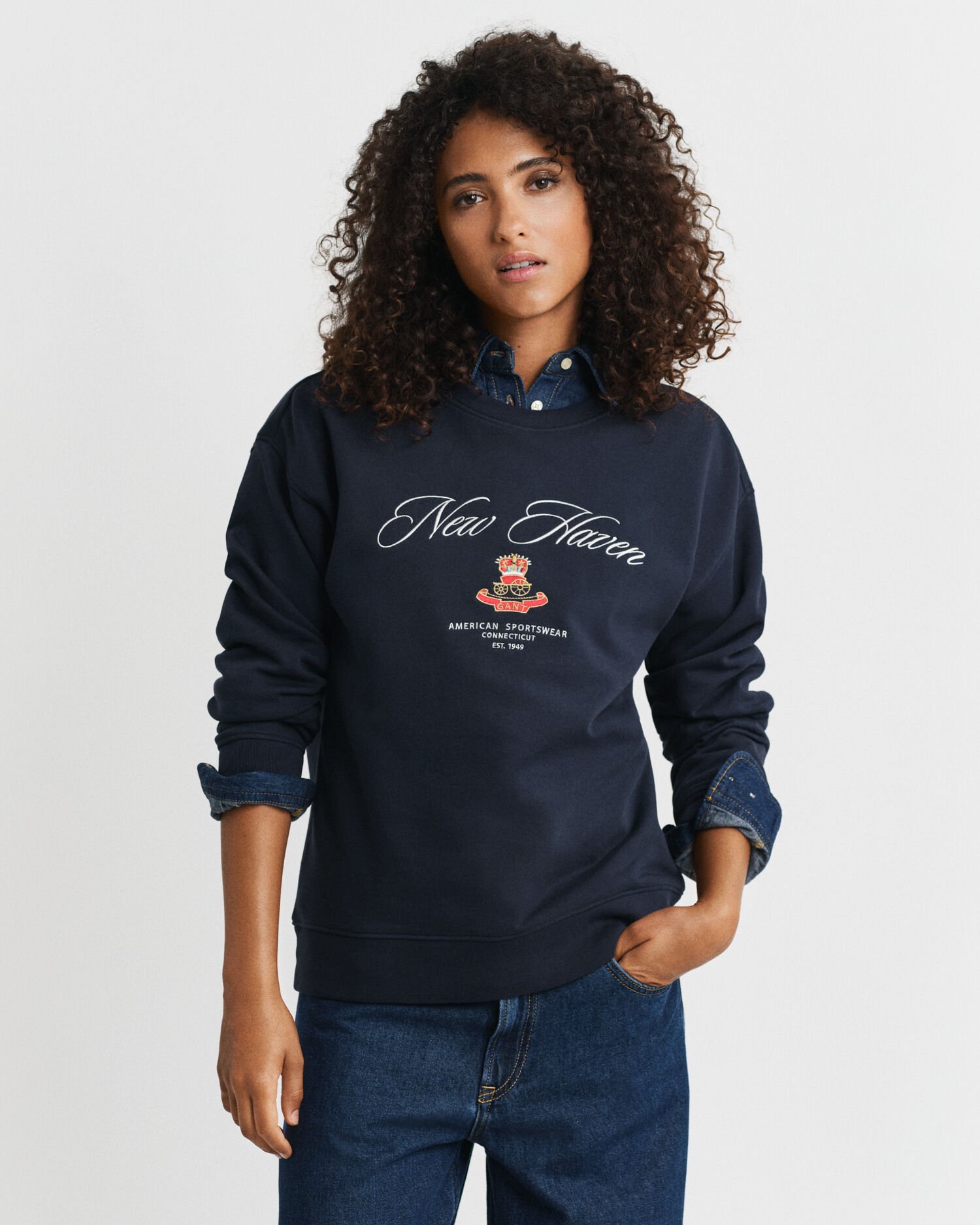 Sudadera de cuello redondo Crest Graphic