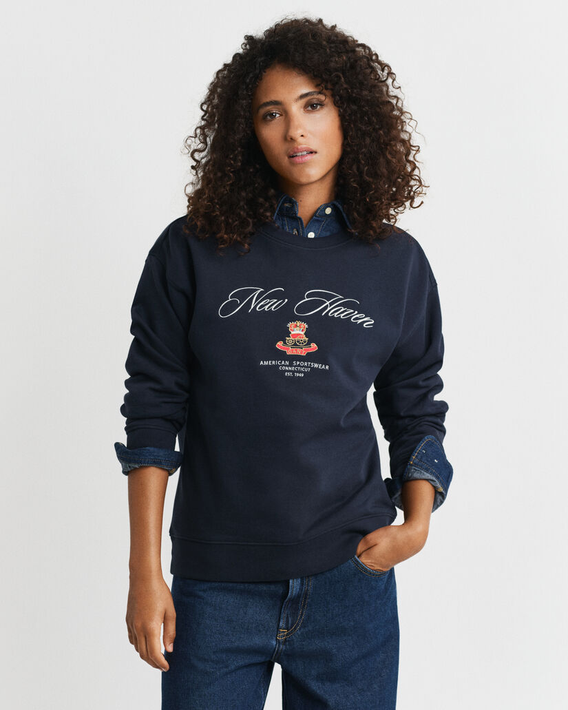 Sudadera de cuello redondo Crest Graphic