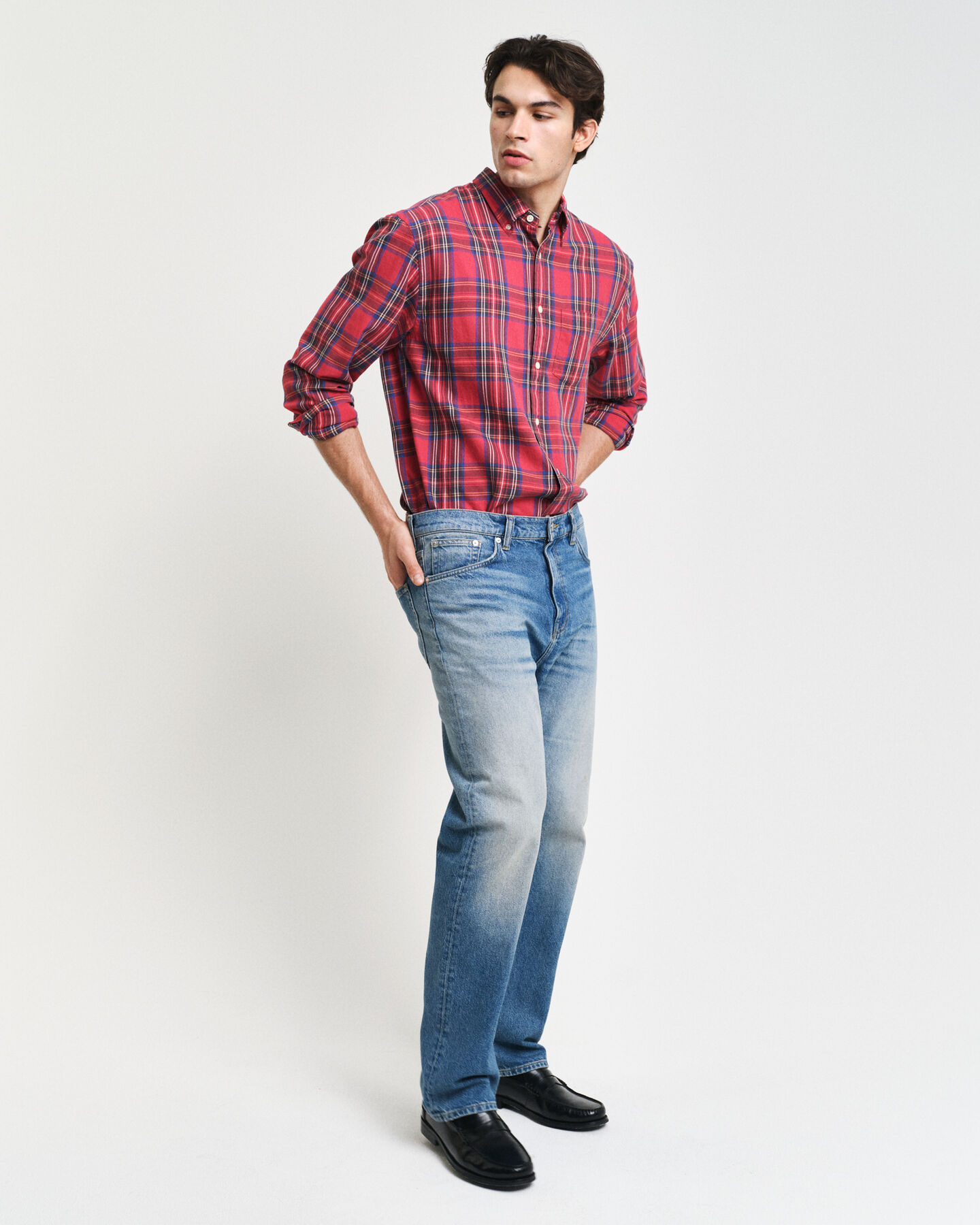 Camisa Relaxed Fit a cuadros de tela escocesa
