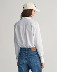 Camisa Regular Fit a rayas con cuello en contraste