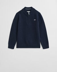 Jersey con media cremallera y microtextura Kids