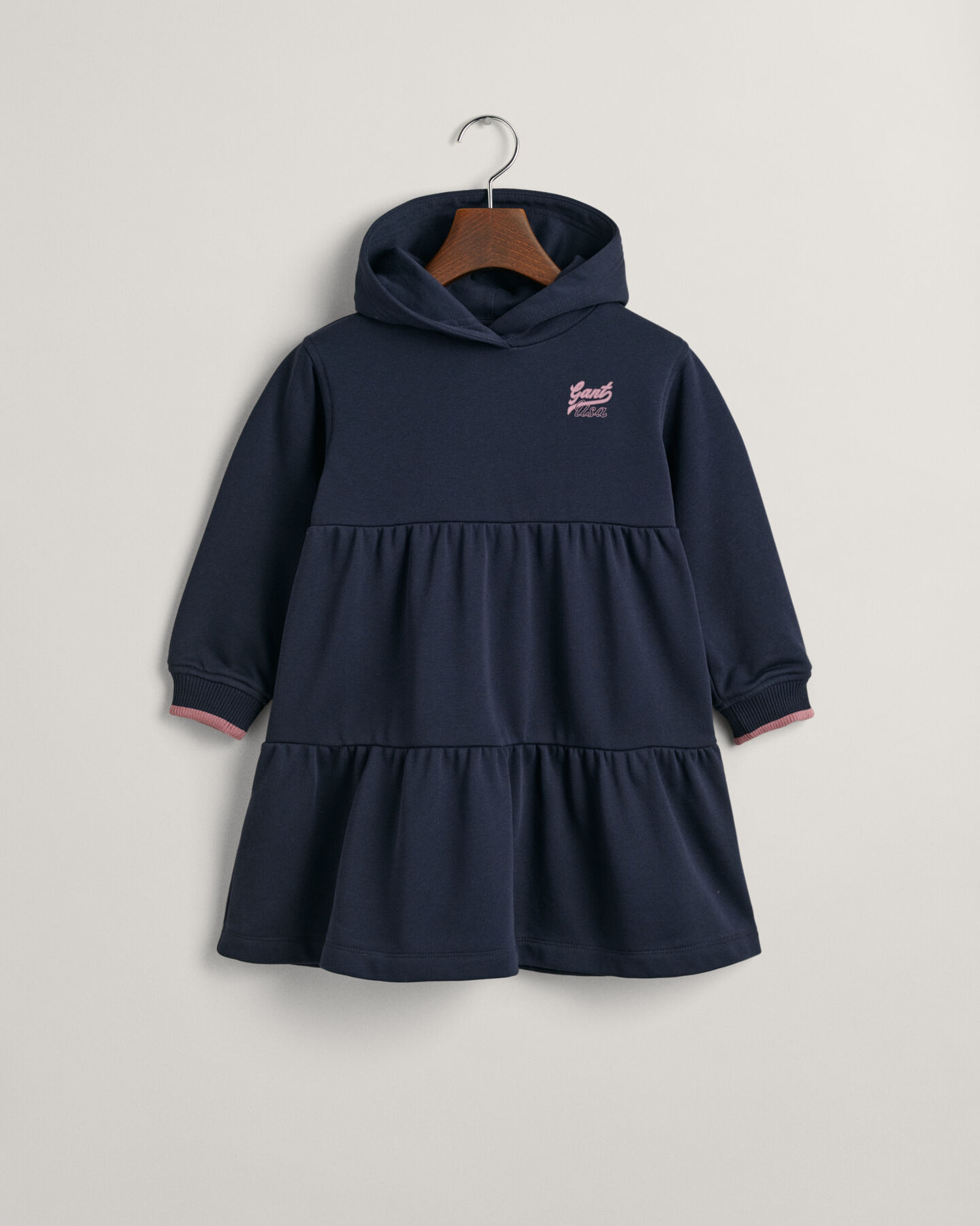 Vestido estilo sudadera con capucha escalonado GANT USA Girls