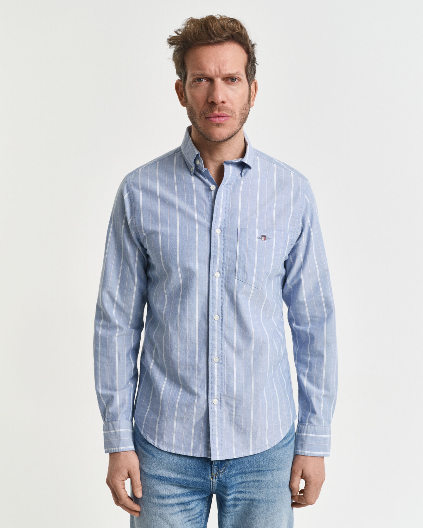 Camisa Oxford clásica Regular Fit a rayas