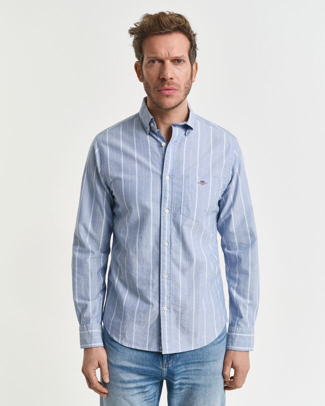 Camisa Oxford clásica Regular Fit a rayas