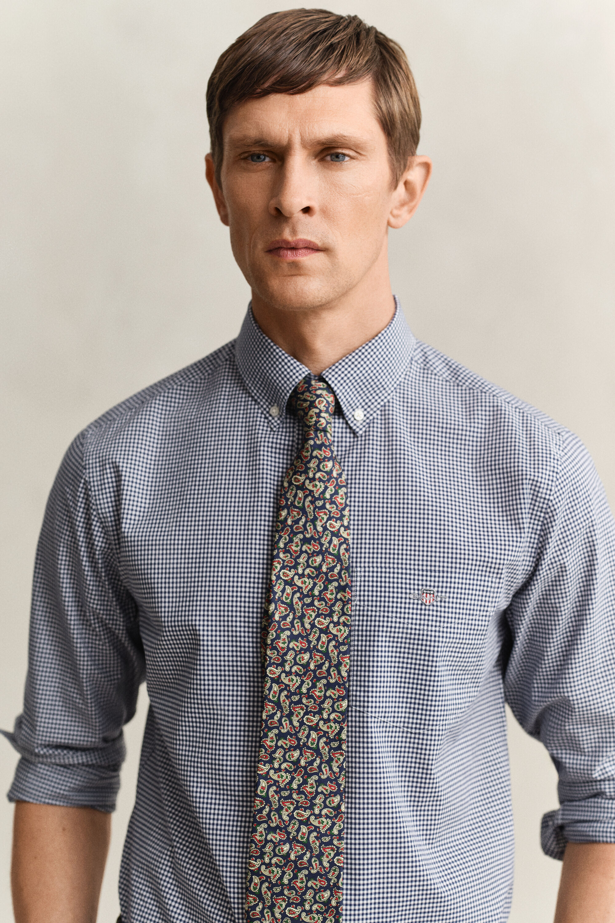 Camisa clásica de popelina de cuadros Vichy