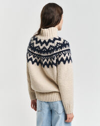 Jersey Fair Isle con cuello recto