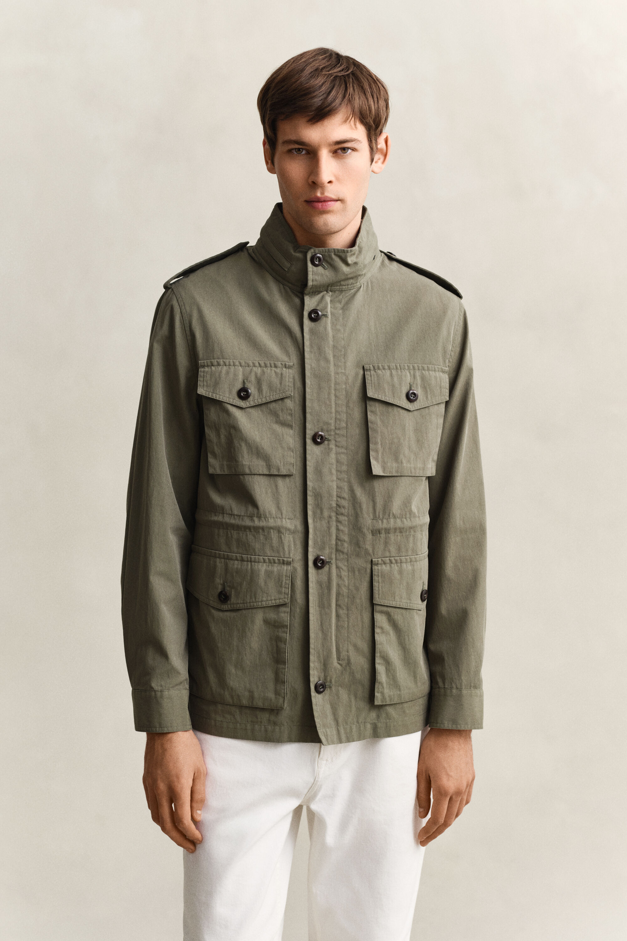 Chaqueta de algodón con cuatro bolsillos