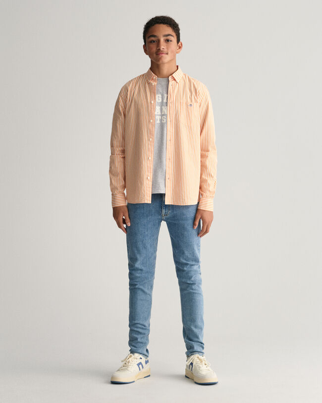 Camisa de popelina a rayas Shield Teens