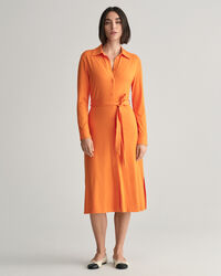 Vestido camisero Slim Fit de punto