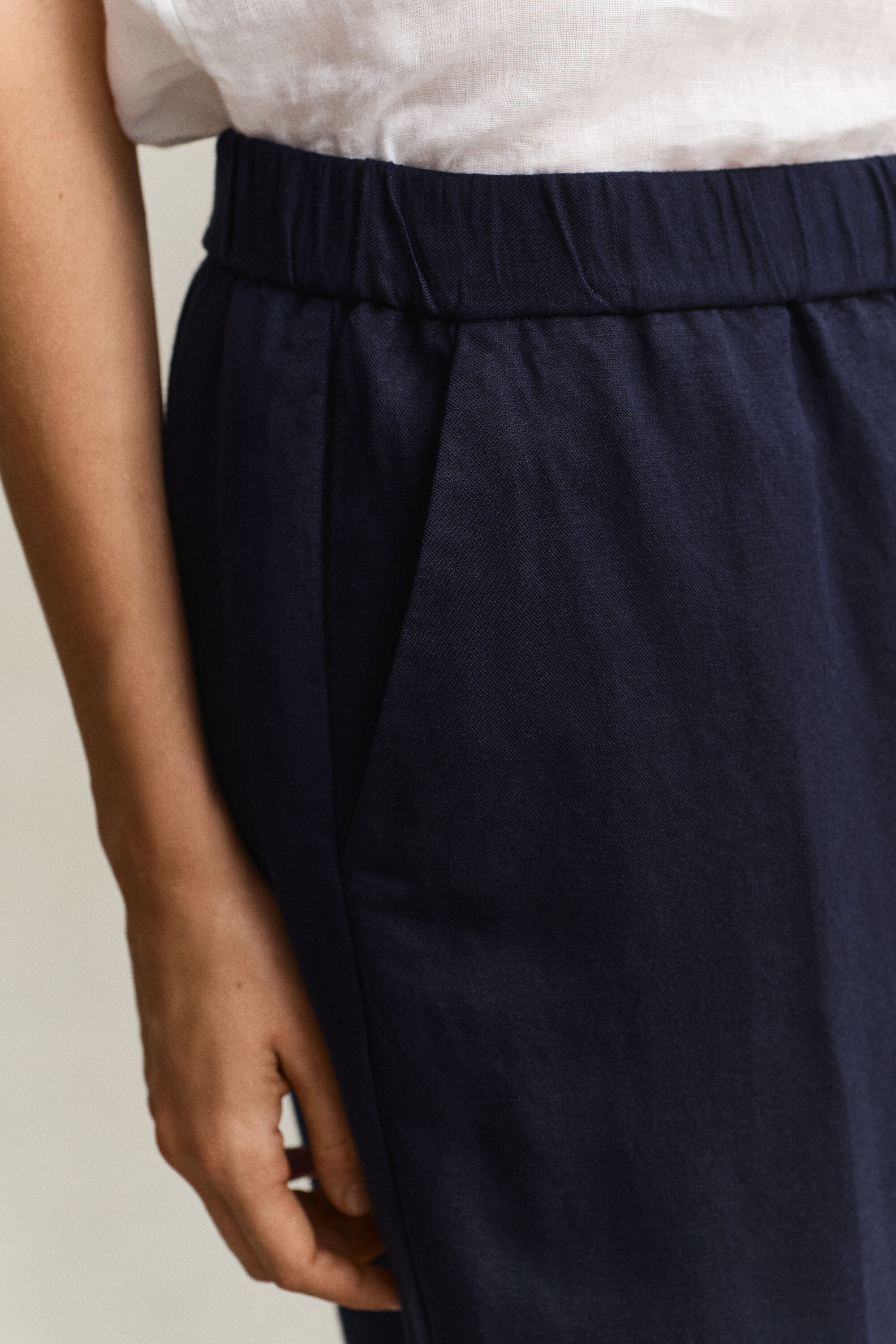Pantalones en mezcla de lino