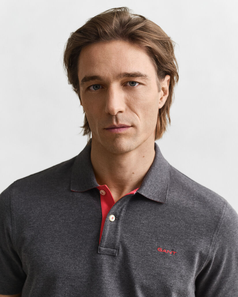 Polo de piqué en contraste