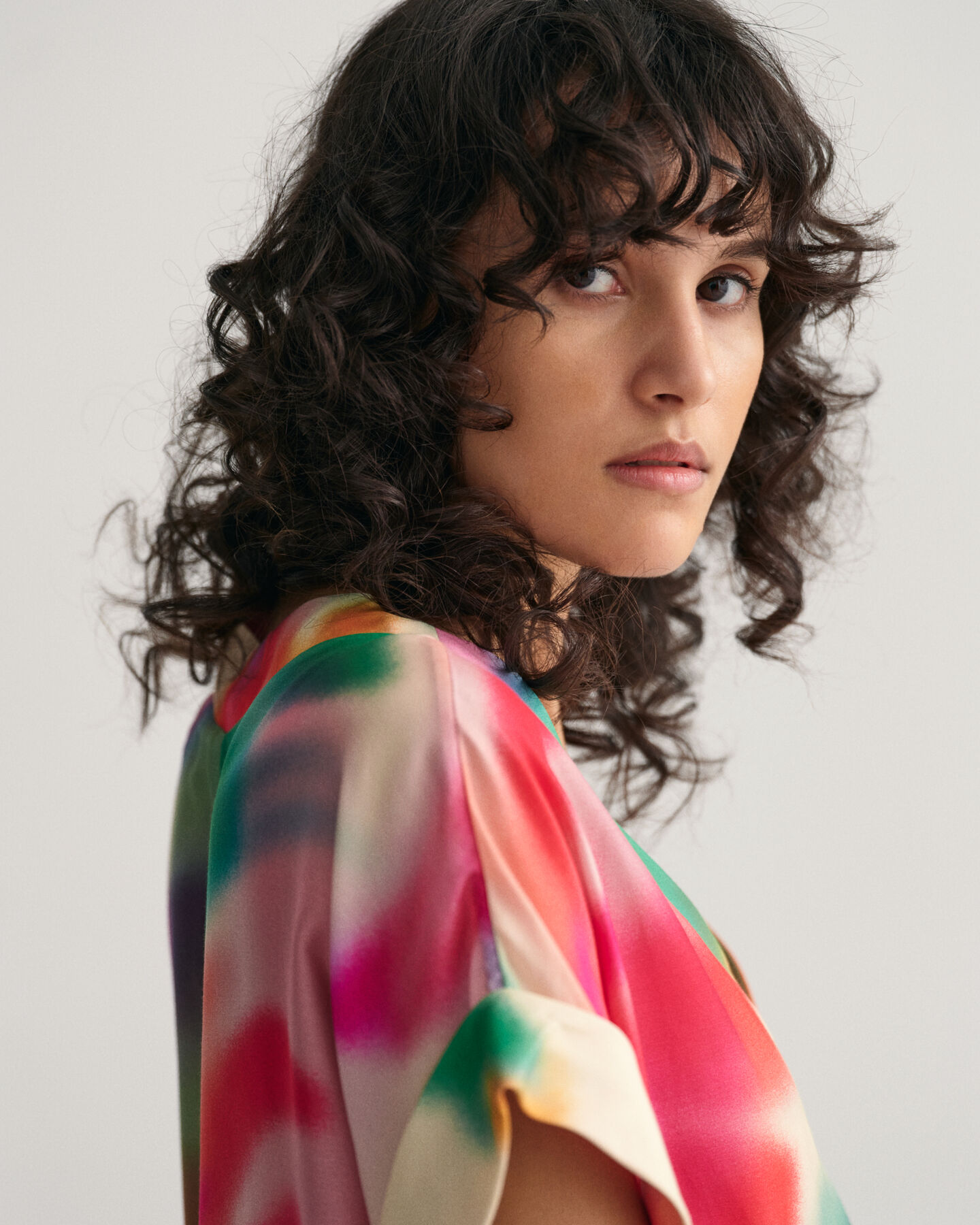 Caftán con estampado de flores