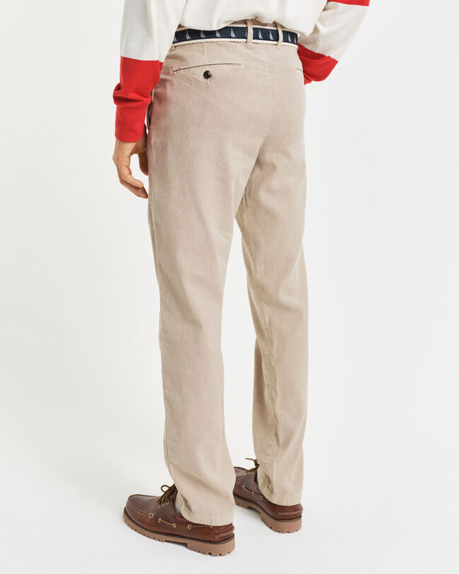 Pantalones chinos Slim Fit de algodón y lino