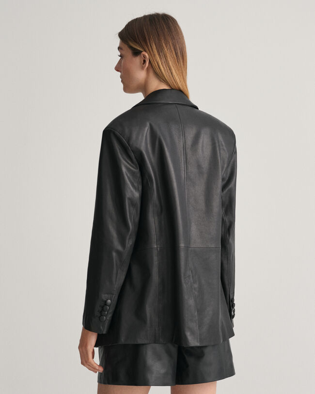 Americana de piel Regular Fit