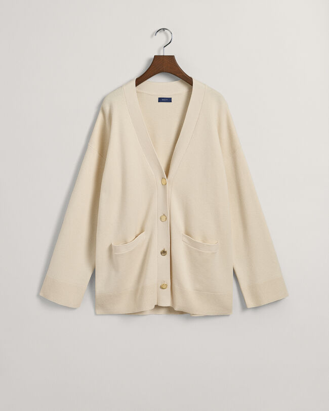 C&aacute;rdigan Relaxed Fit de cuello de pico