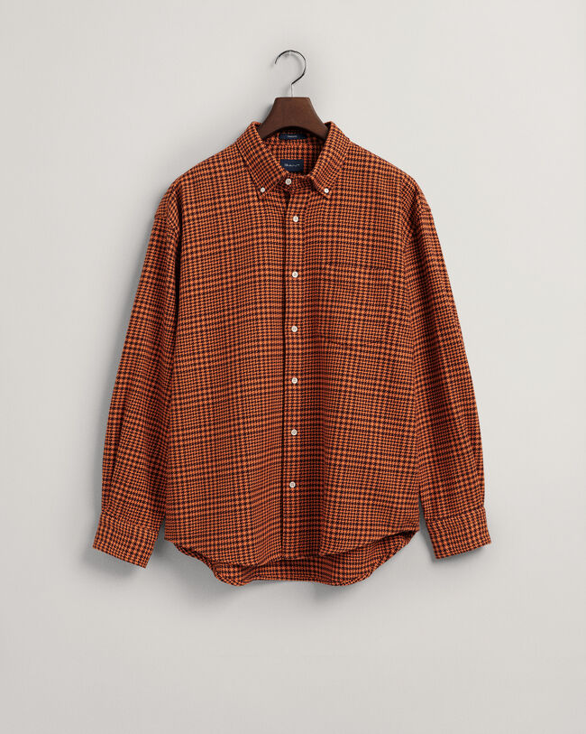 Camisa extragrande de algodón Houndstooth