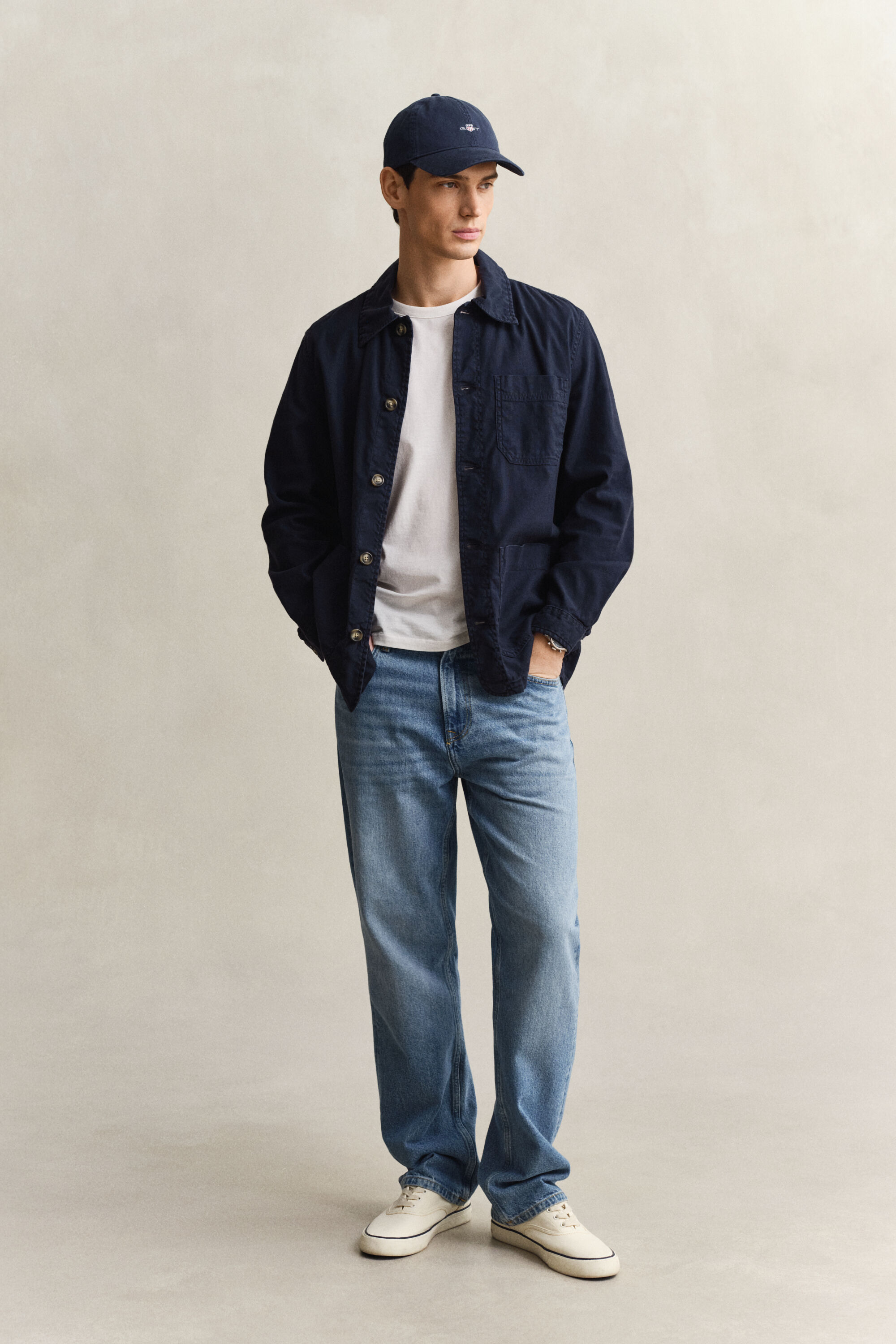 Sobrecamisa en mezcla de lino