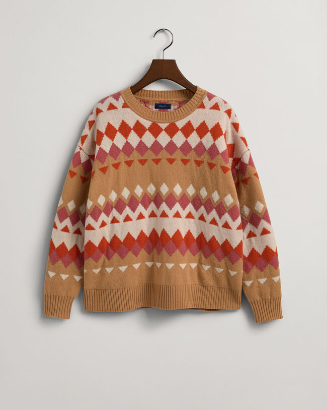Jersey de cuello redondo con dise&ntilde;o Fair Isle