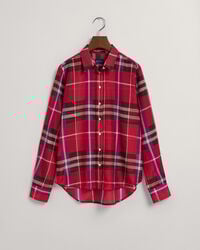 Camisa Regular Fit de seda a cuadros