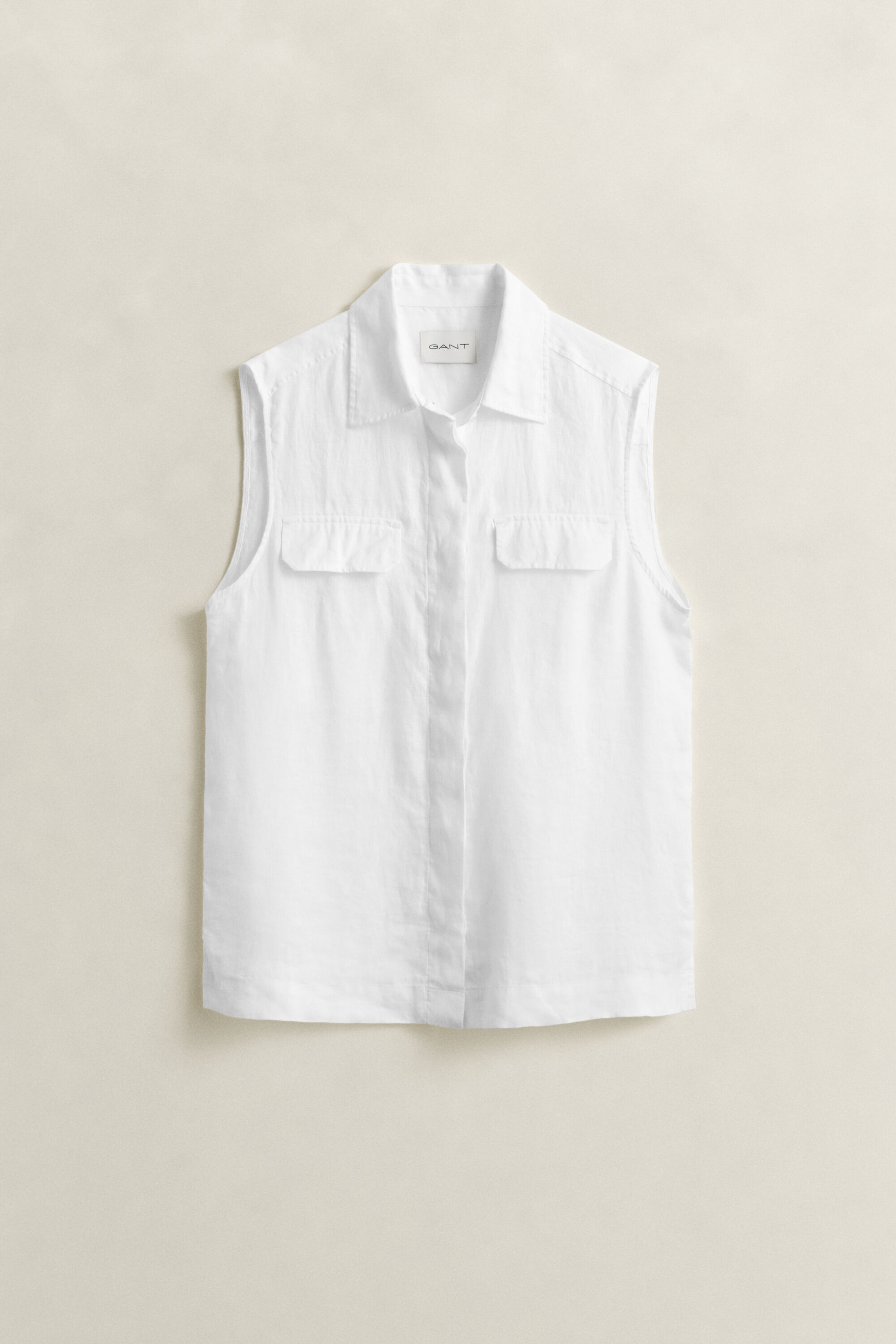 Camisa de lino sin mangas