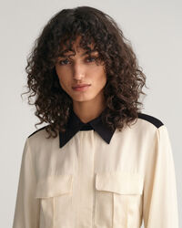 Vestido camisero con bloques de color