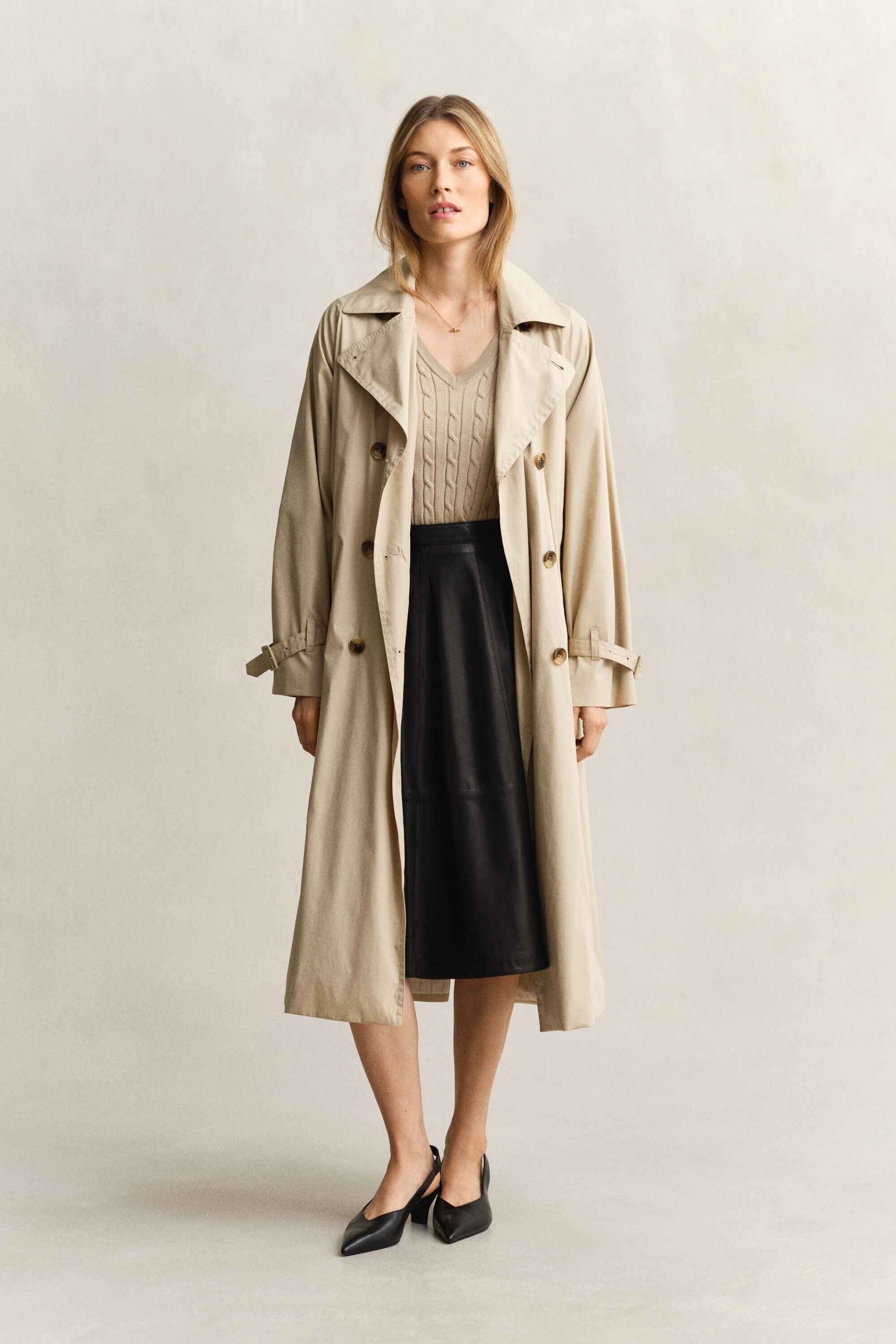 Jersey de cuello de pico en punto de ochos