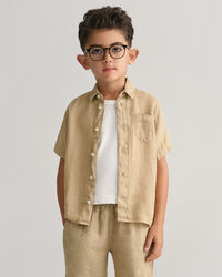 Camisa de manga corta en lino Kids