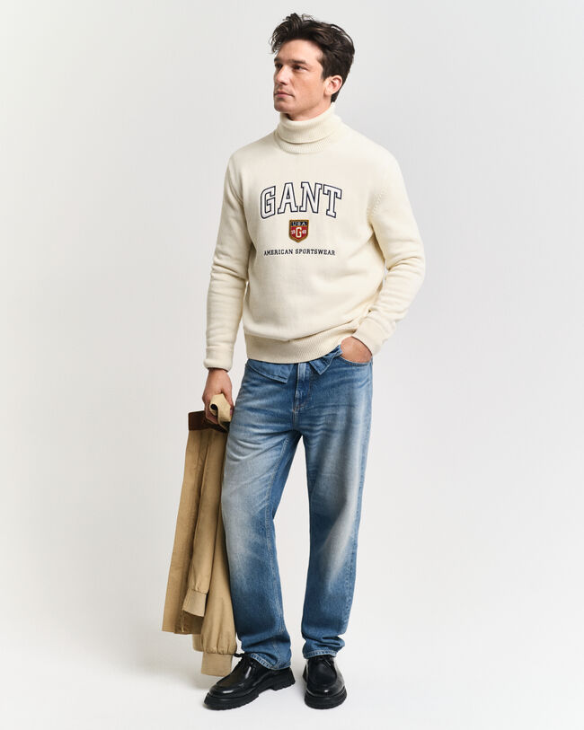 Jersey con cuello de cisne y diseño GANT