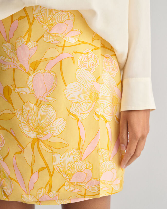 Minifalda cruzada Magnolia Print