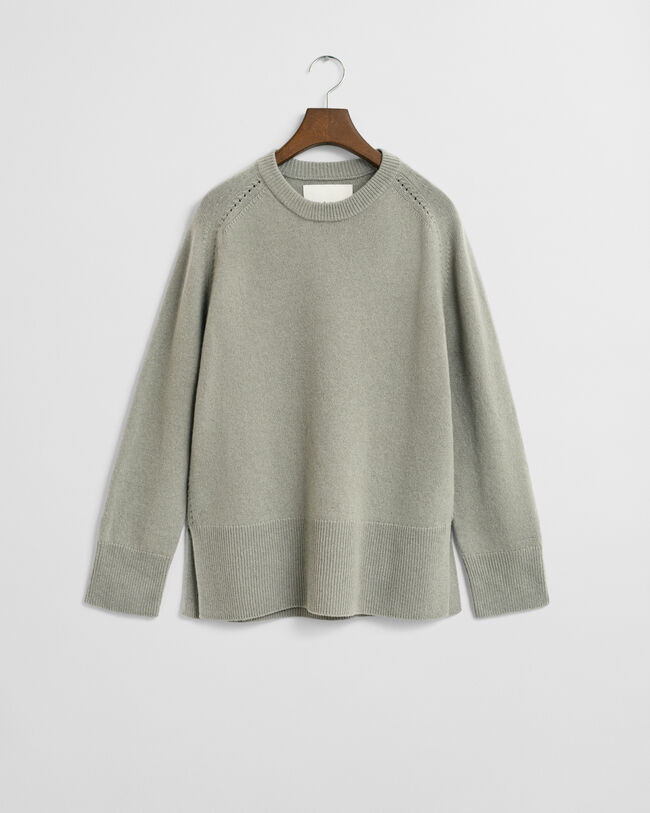 Jersey de cuello redondo en una suave mezcla de lana y cachemir