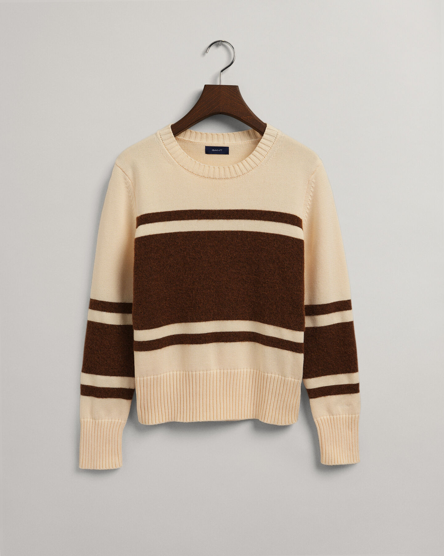 Jersey de cuello redondo a rayas en bloque