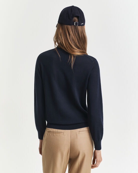 Jersey de lana merino extrafina con cuello de cisne