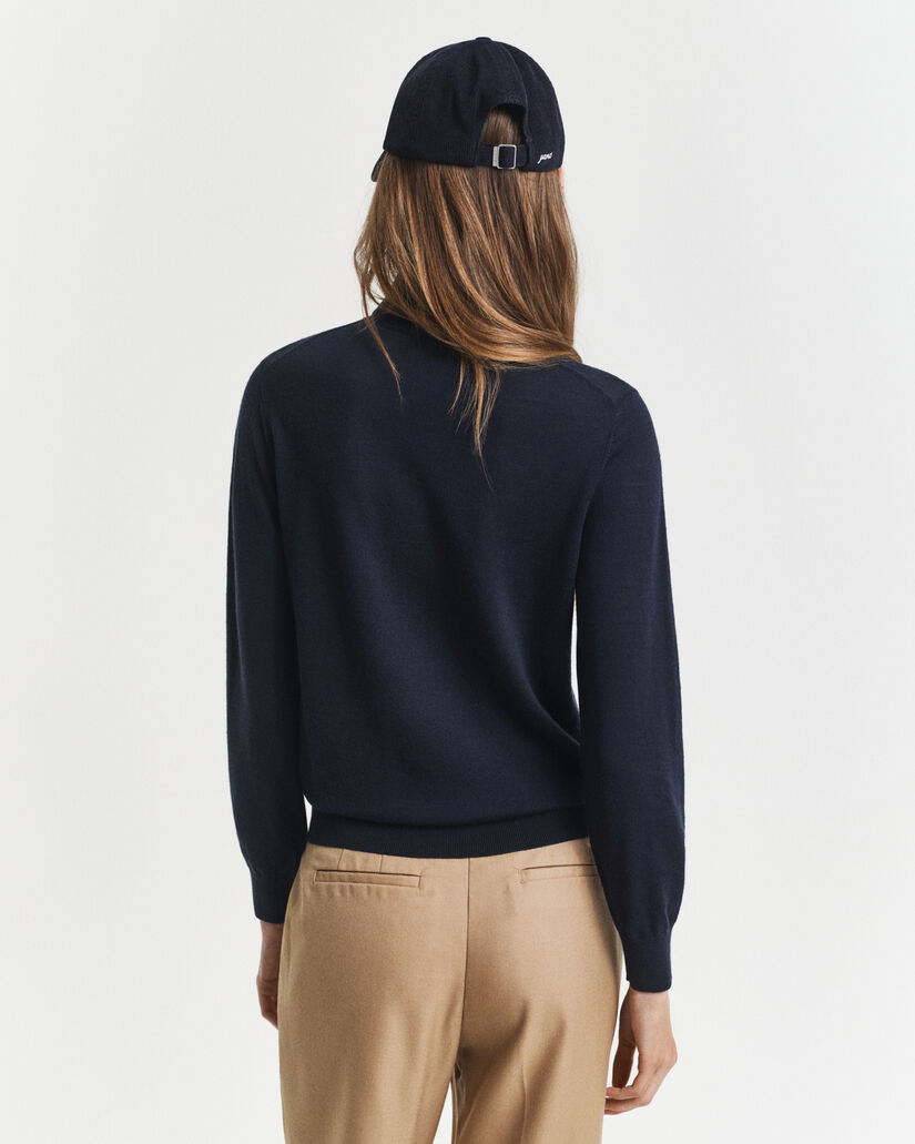 Jersey de lana merino extrafina con cuello de cisne