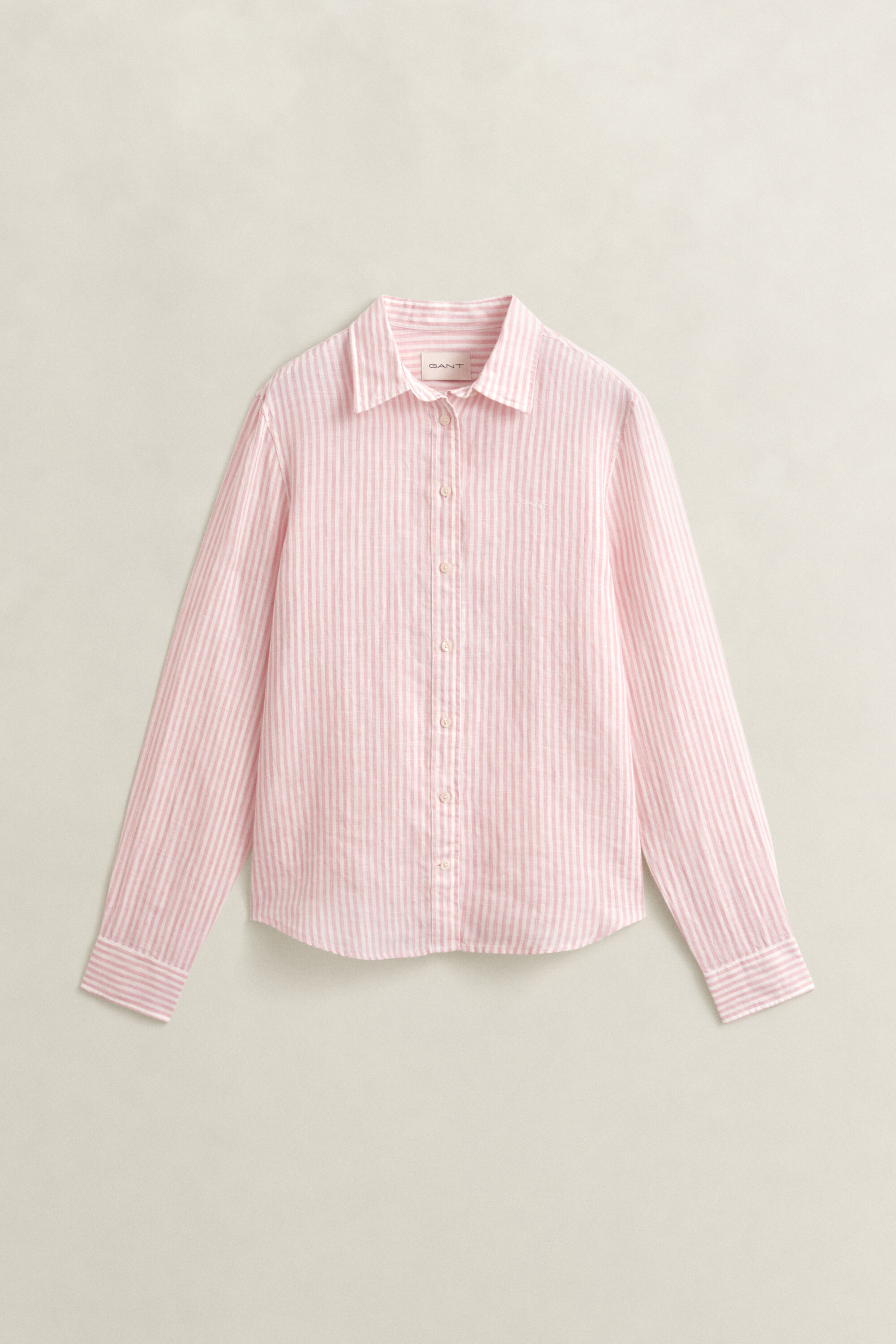 Camisa Regular Fit de lino a rayas