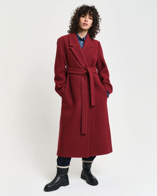 Abrigo cruzado con textura