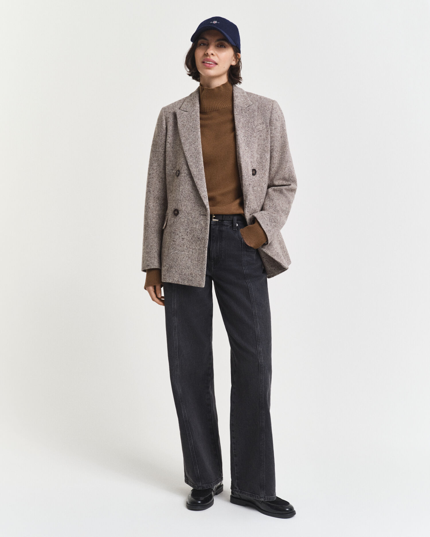 Jersey de cuello de cisne en lana de oveja muy fina