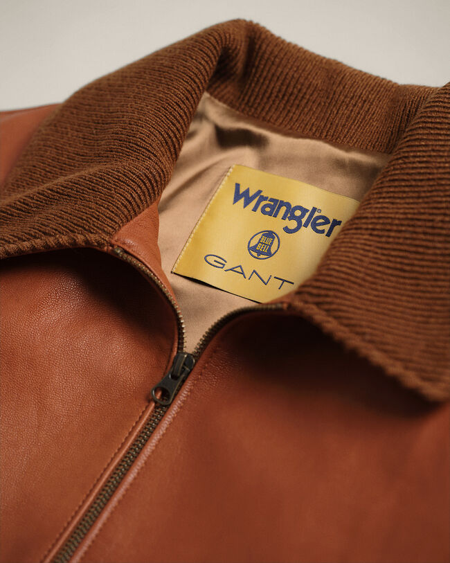 Cazadora de piel Wrangler x GANT