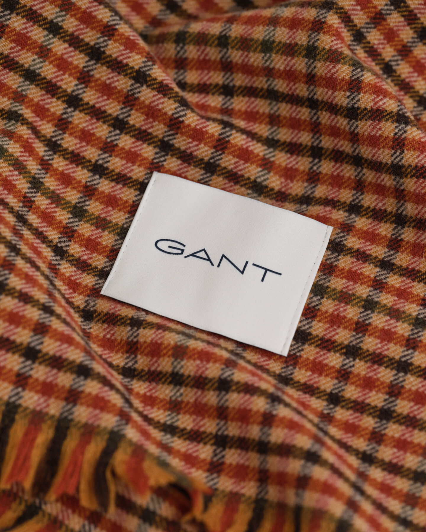 Bufanda de lana ancha con diseño de cuadros Vichy