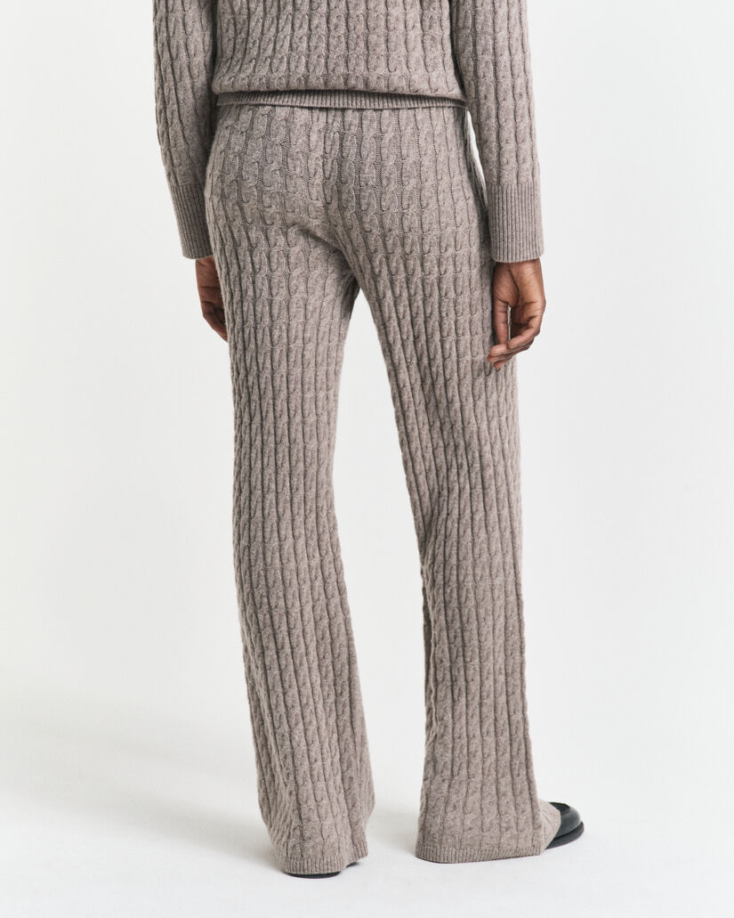 Pantalones de punto de ochos en lana