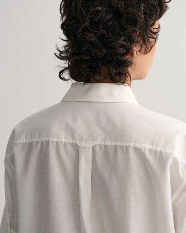 Camisa Relaxed Fit de manga corta en algod&oacute;n y seda