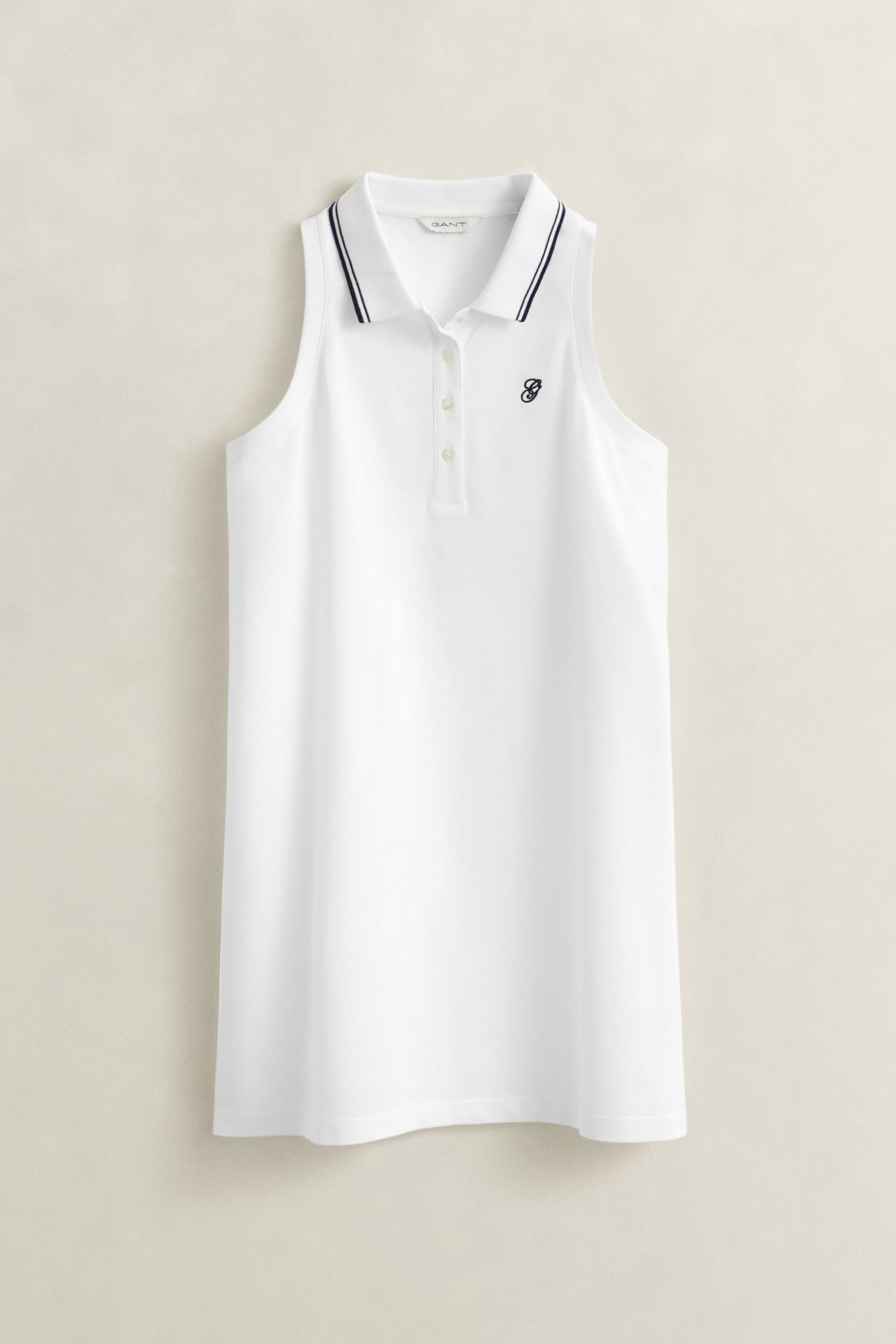 Vestido tipo polo de piqué sin mangas