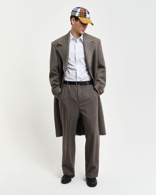 Camisa Slim Fit de popelina elástica a rayas