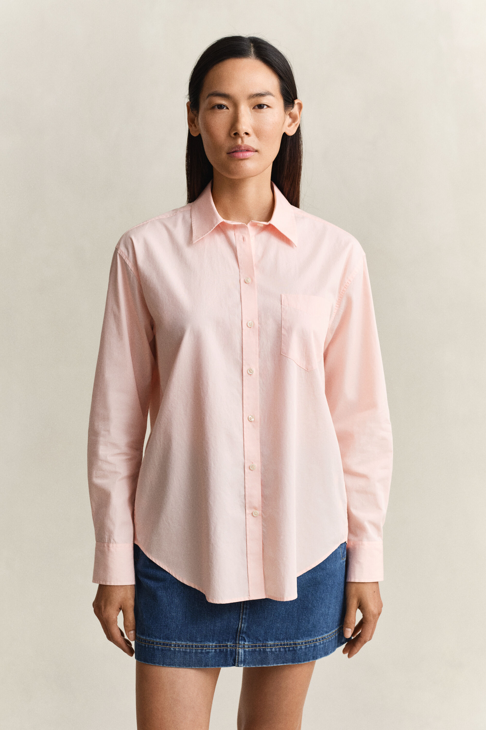 Camisa Relaxed Fit clásica de popelina