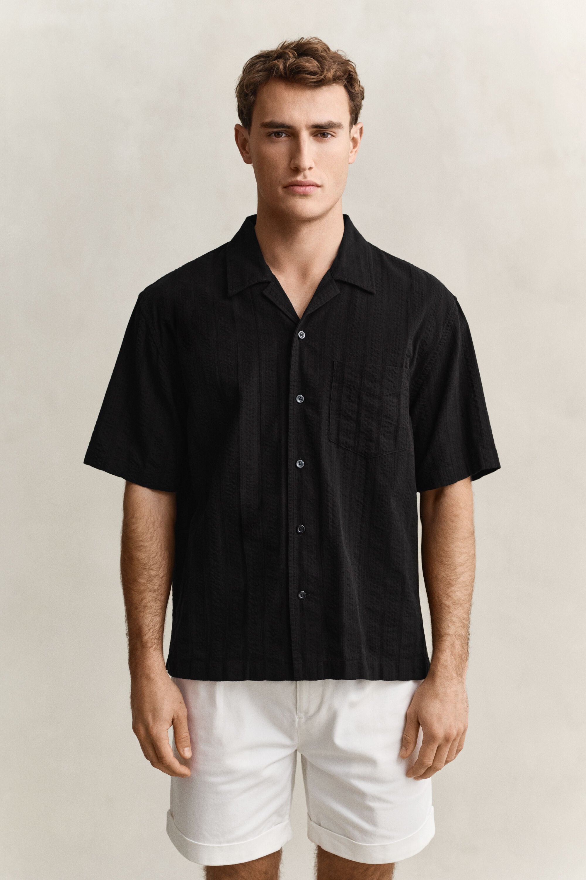Camisa Relaxed Fit Dobby Stripe