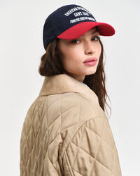 Abrigo acolchado con detalles de pana